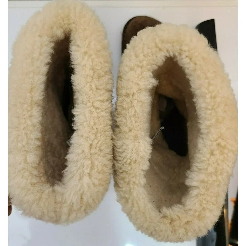 Ugg Elijo Womens Boots Size 7 run small  #6 Brown Suede Pull On Shoes 5674